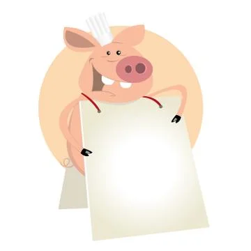 Pig cook sign Illustrazione stock