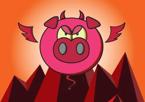 Pig devil Illustrazione stock