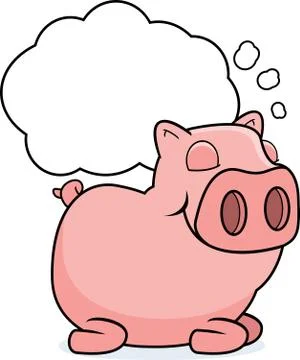 Pig Dreaming 스톡 일러스트