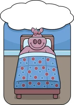 Pig dreaming Stock Illustration