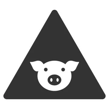 Pig Error Flat Vector Icon 스톡 일러스트
