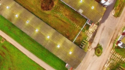 Pig farm from above. Stock Footage 71863435
