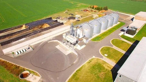 Pig farm from above. Stock Footage 106937726