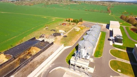 Pig farm from above. Stock Footage 106937819