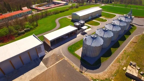Pig farm from above. Stock Footage 106939839