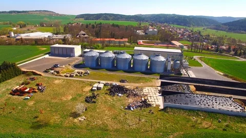Pig farm from above. Stock Footage 106940127