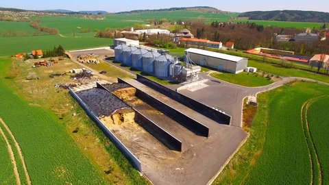 Pig farm from above. Stock Footage 106942095