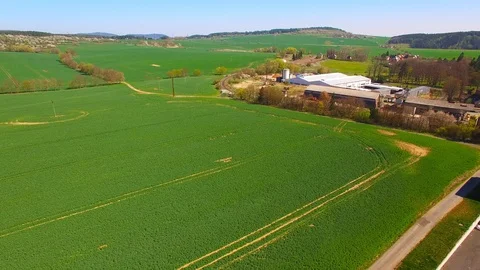 Pig farm from above. Stock Footage 106942189