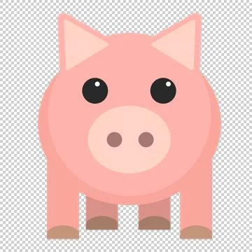 Pig flat design Ilustración de archivo