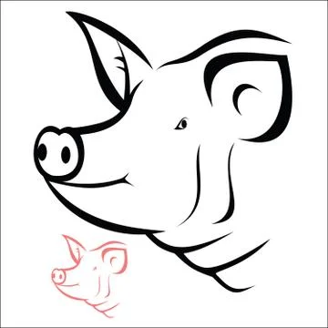 Pig head Stock Illustration