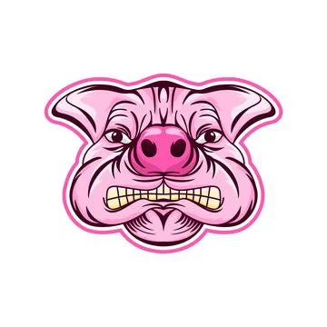 Pig head Illustrazione stock