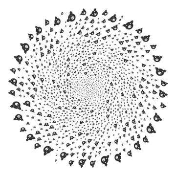 Pig Head Swirl Motion Stock Illustration