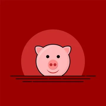 Pig Head vector Illustration Stock Illustration