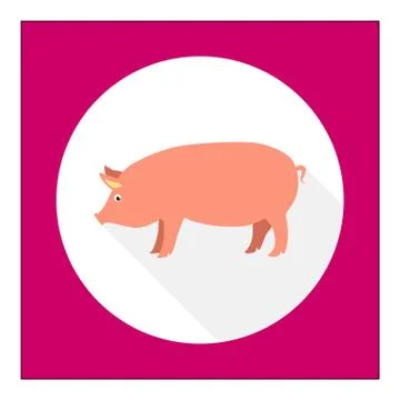 Pig icon 스톡 일러스트