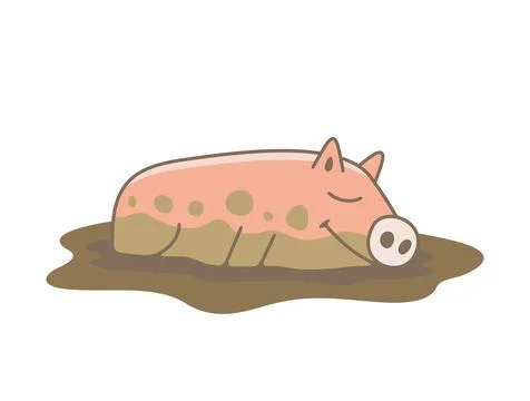 Pig icon Illustrazione stock