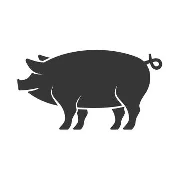 Pig Icon. Vector Stock Illustration