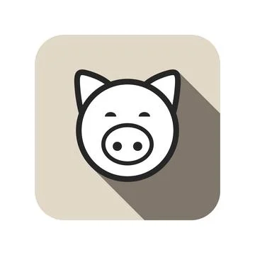 Pig icon vector Stock Illustration