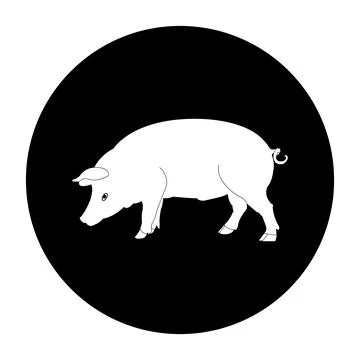 Pig icon vector Stock Illustration