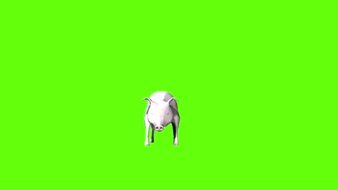 Pig idle breath  green screen animation 3D rendering Stock Footage 297770545
