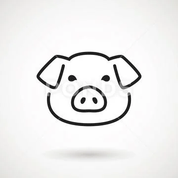cartoon pig face clip art