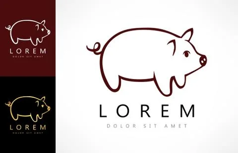 Pig logo Stock-Illustration