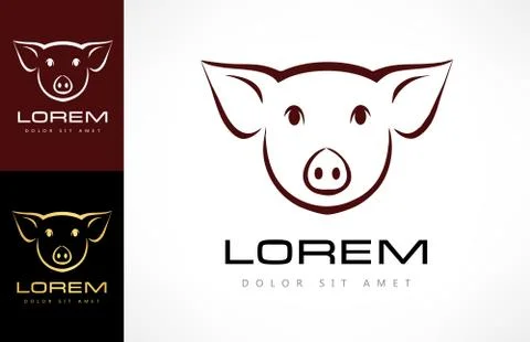 Pig logo Stock Illustration