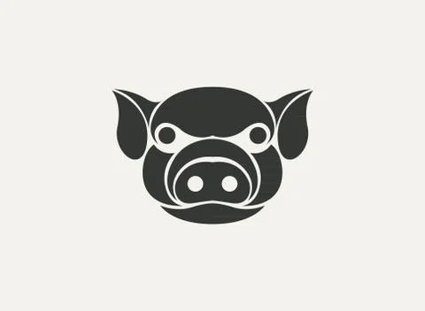 Pig logo template vector design Stock Illustration