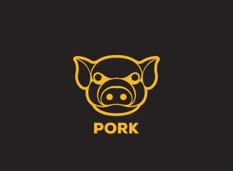 Pig logo template vector design Stock Illustration