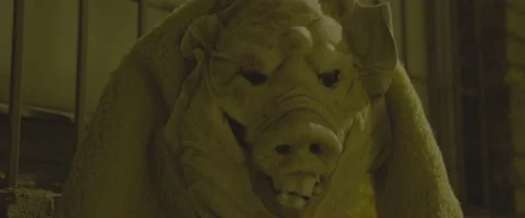 Pig Mask With Sickle Stock Footage 207769153