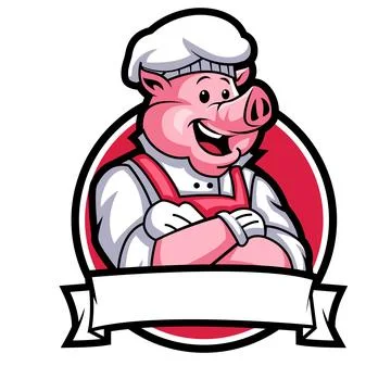 Pig master chef vector illustration Stock Illustration