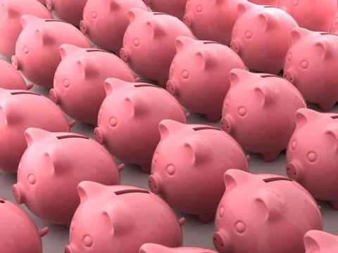 Pig money boxes Stock Illustration
