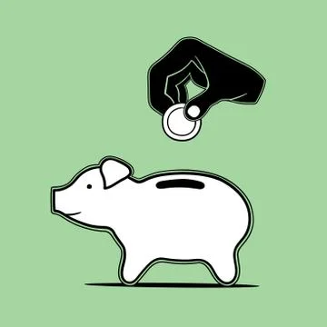 Pig moneybox 스톡 일러스트