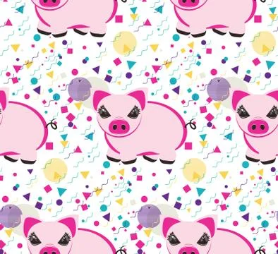 Pig pattern design Stockillustratie