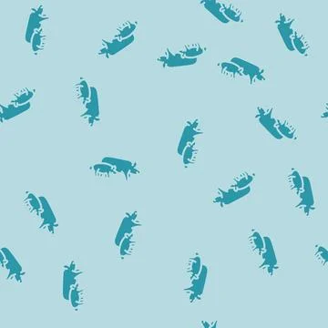 Pig piglets farm glyph vector seamless pattern Stock Illustration