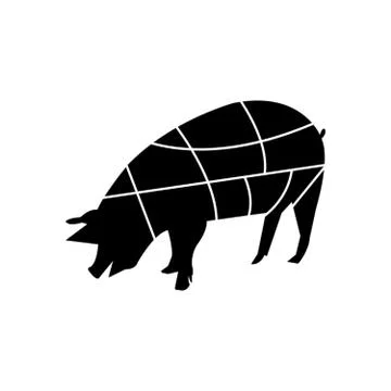 Pig with slices 스톡 일러스트