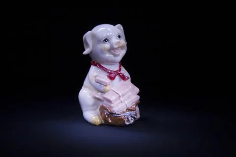 Pig statuette Stockfoto's