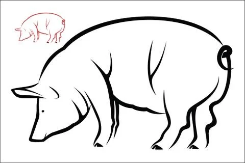 Pig symbol Stock Illustration
