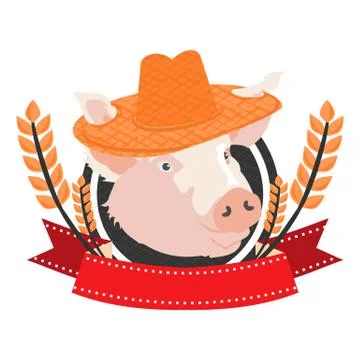 Pig in vector format Stock Illustration