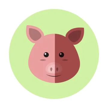 Pig vector icon Stock Illustration