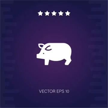 Pig vector icon Stock Illustration