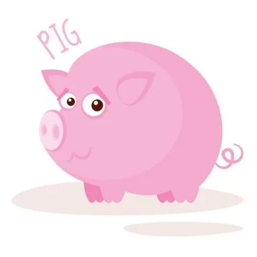 Pig Vector illustration isolated Stock Illustration