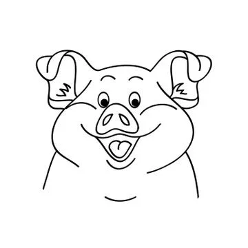 Pig on a white background Stock Illustration