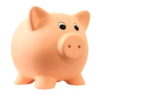Pig on white background Stock Photos