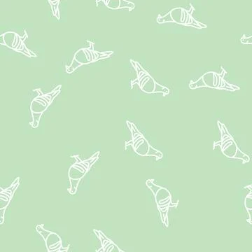 Pigeon bird line seamless pattern イラスト素材