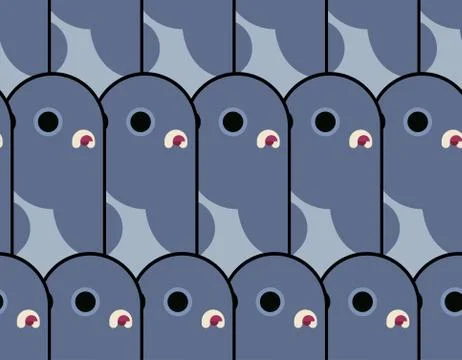 Pigeon cartoon background. Dove pattern seamless. City bird vector illustrati 스톡 일러스트