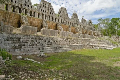 The Pigeon Loft Complex in Uxmal Stock Photos