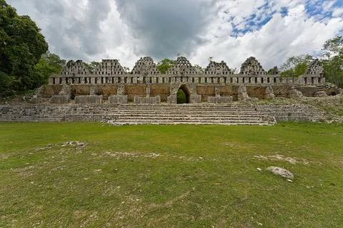 The Pigeon Loft Complex in Uxmal Stock Photos