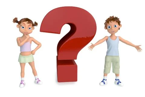 Pigeon pair think above a question Stock Illustration