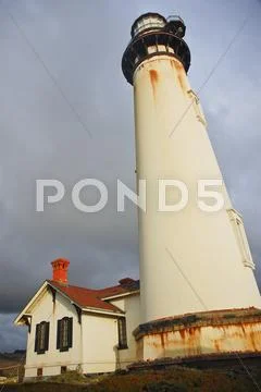 Pigeon Point Lighthouse, California Coast Stock Photos
