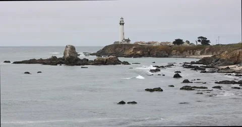 Pigeon Point Lighthouse Slow Motion Stock Footage 157739796